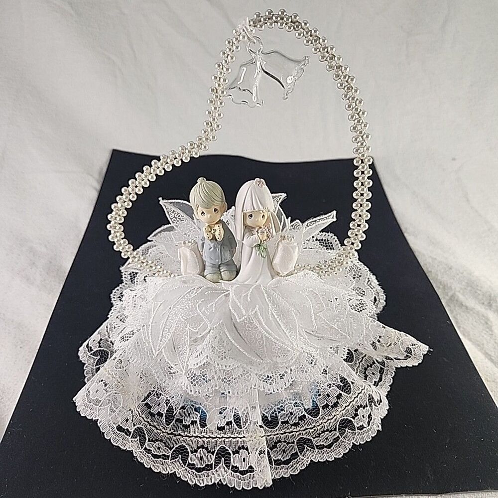 Cake Topper Precious Moments Wedding Anniversary Shower Made In Hong Kong Pearls
